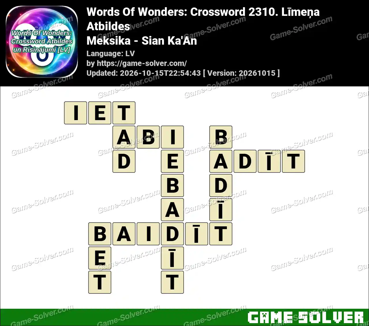Words Of Wonders: Crossword 2310. Līmeņa Atbildes – Meksika – Sian Ka’An